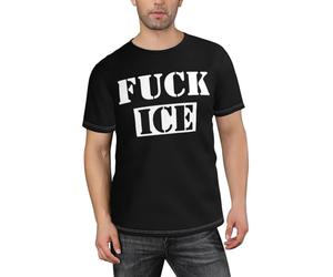 FJQWKLF Fu-CK Ice per Uomo, t-Shirt Girocollo a Maniche Corte in Cotone, Taglia S