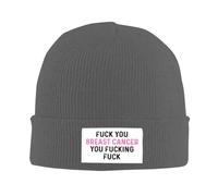 FJQWKLF Fuck-Breast-Cancer-Divertente-Regalo per la sensibilizzazione sul Cancro al Seno Uomo Berretti Cappelli Donna Cappelli Invernali Uomo Berretti Cappelli Caldi