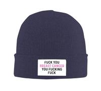 FJQWKLF Fuck-Breast-Cancer-Divertente-Regalo per la sensibilizzazione sul Cancro al Seno Uomo Berretti Cappelli Donna Cappelli Invernali Uomo Berretti Cappelli Caldi