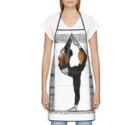 FJQWKLF Grembiule con tasche per donna uomo Grembiule da server impermeabile Grembiuli da cuoco per cucinare - nuova ginnastica d'amore