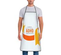 FJQWKLF Grembiule da cuoco impermeabile per il mese di sensibilizzazione Adhd Grembiuli da cucina per barbecue Grembiule da forno personalizzato per uomo Donna