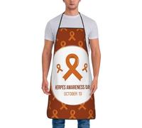 FJQWKLF Grembiule per la consapevolezza dell'herpes, grembiuli da cucina impermeabili per chef, grembiuli da barbecue, grembiule da forno personalizzato per uomo e donna