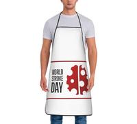 FJQWKLF Grembiule per la Giornata mondiale dell'ictus, Grembiuli da cucina impermeabili per chef, Grembiuli per barbecue, Grembiule da forno personalizzato per uomo e donna