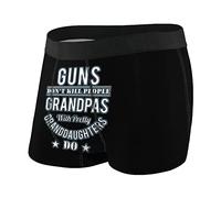 FJQWKLF Gun Don't Kill People Grandpas Intimo da Uomo Boxer Elasticizzati Traspiranti