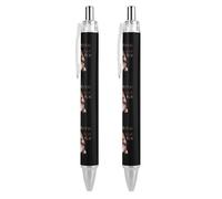 FJQWKLF I Will Walrus Love You Penna a sfera carina per donna e uomo Penna a sfera retrattile da 0,5 mm per lavoro 2 pezzi