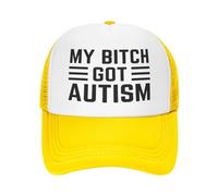 FJQWKLF Il Mio Cappello Bitchs Got Autism per Uomo e Donna, Berretto da Baseball, Cappello da Camionista Divertente