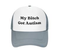 FJQWKLF Il Mio Cappello Bitchs Got Autism per Uomo e Donna, Berretto da Baseball, Cappello da Camionista Divertente