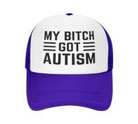 FJQWKLF Il Mio Cappello Bitchs Got Autism per Uomo e Donna, Berretto da Baseball, Cappello da Camionista Divertente