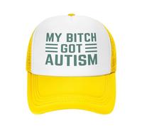 FJQWKLF Il Mio Cappello Bitchs Got Autism per Uomo e Donna, Berretto da Baseball, Cappello da Camionista Divertente