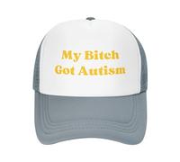 FJQWKLF Il Mio Cappello Bitchs Got Autism per Uomo e Donna, Berretto da Baseball, Cappello da Camionista Divertente