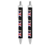 FJQWKLF Inghilterra Londra Big Ben Penne a sfera carine per donne e uomini Penna a sfera retrattile da 0,5 mm per lavoro 2 pezzi