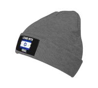 FJQWKLF Io STO con Israele, Supporto per Il conflitto israelo-palestinese, Berretto da Regalo per Uomo e Donna, Cappelli Invernali Caldi, Berretto Lavorato a Maglia