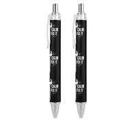 FJQWKLF Keep Calm I'll Fix It Penna a sfera carina per donne e uomini Penna a sfera retrattile da 0,5 mm per lavorare 2 pezzi