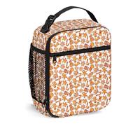FJQWKLF Lunch Box di Natale per Donne e Giovani - Naso Rosso e Cappello da Babbo Natale, Borsa per il Pranzo Riutilizzabile da Uomo - Lunch Box Piccolo coibentato per Picnic da Lavoro, Marrone Blu