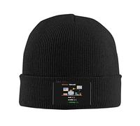 FJQWKLF Mangiare, programmare, Dormire, informatica, Programmatore Python, Berretto, Uomo, Berretto Lavorato a Maglia, Berretto, Donna, Cappello con Teschio