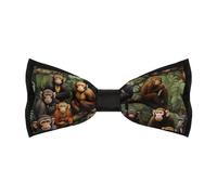 FJQWKLF Monkey On The Tree Papillon classico da uomo con design stampato a lunghezza regolabile