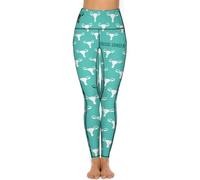 FJQWKLF Pantaloni da Yoga con Tasche per Il Mese della consapevolezza del Cancro cervicale, Leggings da Allenamento a Vita Alta, Leggings da Palestra per Donna