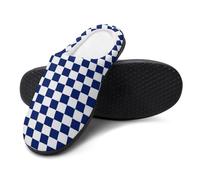 FJQWKLF Pantofole a righe colorate Pines, scarpe da camera da letto slip-on per uomo e donna, calde pantofole da casa in cotone per interni ed esterni, taglia 9-10