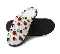 FJQWKLF Pantofole a righe colorate Pines, scarpe da camera da letto slip-on per uomo e donna, calde pantofole da casa in cotone per interni ed esterni, 11-12