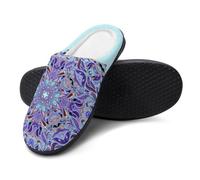 FJQWKLF Pantofole a righe colorate Pines, scarpe da camera da letto slip-on per uomo e donna, calde pantofole da casa in cotone per interni ed esterni, 7-8