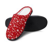 FJQWKLF Pantofole con margherite e nastro per la consapevolezza del cancro al seno, scarpe da camera da letto slip-on per uomo e donna, calde pantofole da casa in cotone per interni ed esterni, 13-14