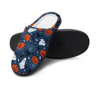 FJQWKLF Pantofole da camera da letto con poster blu di cactus anime, scarpe slip-on per uomo e donna, calde pantofole da casa in cotone per interni ed esterni, 13-14