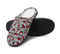 FJQWKLF Pantofole da camera da letto con poster di cactus viola anime, scarpe slip-on per uomo e donna, calde pantofole da casa in cotone per interni ed esterni, 13-14