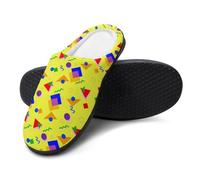 FJQWKLF Pantofole da camera da letto con stampa a ciam retrò, scarpe slip-on per uomo e donna, calde pantofole da casa in cotone per interni ed esterni, 11-12