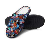 FJQWKLF Pantofole per console di gioco anime, scarpe da camera da letto slip-on per uomo e donna, pantofole calde in cotone per interni ed esterni, 9-10