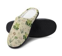 FJQWKLF Pantofole Pines a righe bianche e blu, scarpe da camera da letto slip-on per uomo e donna, calde pantofole da casa in cotone per interni ed esterni, 7-8