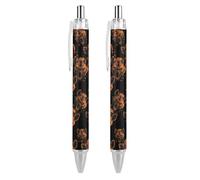 FJQWKLF Penna a sfera a scatto Angry Hyena Dog con inchiostro blu, punta fine da 0,5 mm, per ufficio, 2 pezzi