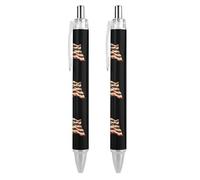 FJQWKLF Penna a sfera carina con bandiera americana Waving A.Merican USA per donne e uomini Penna a sfera retrattile da 0,5 mm per lavoro 2 pezzi