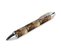 FJQWKLF Penna a sfera con gatto che suona la chitarra, 0,5 mm, personalizzata, retrattile, nera, con punta fine, per quaderni, scrittura, ufficio, 1 pezzo