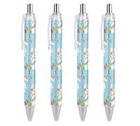 FJQWKLF Penna a sfera Llama, penna a sfera retrattile, penna da lavoro, penne a sfera rotanti per ufficio, forniture scolastiche, 4 pezzi