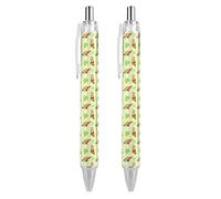 FJQWKLF Penna a sfera nera Red Panda Leave Tree per uomo e donna, penne retrattili da 0,5 mm, per una scrittura, 2 pezzi