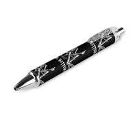 FJQWKLF Penna a sfera Never Better da 0,5 mm, personalizzata, retrattile, nera, con punta fine, per quaderni, scrittura, ufficio, 1 pezzo