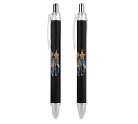 FJQWKLF Penna a sfera retrattile a 3 teste Elephant Kingdom of Laos, punta fine da 0,5 mm, corpo rotondo flessibile per una scrittura confortevole, 2 pezzi