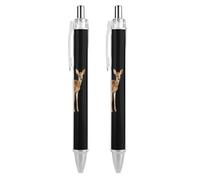 FJQWKLF Penna a sfera retrattile a forma di piccolo cervo, punta fine da 0,5 mm, corpo rotondo flessibile per una scrittura confortevole, 4 pezzi