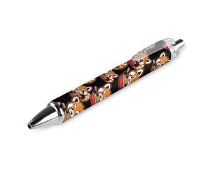 FJQWKLF Penna a sfera retrattile con inchiostro blu a forma di panda rosso che mangia spaghetti, punta fine da 0,5 mm, per ufficio, 1 pezzo