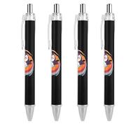 FJQWKLF Penna a sfera retrattile con motivo Pinguini che nuotano in piscina, punta fine da 0,5 mm, corpo rotondo flessibile per una scrittura confortevole, 1 pezzo