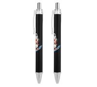 FJQWKLF Penna a sfera retrattile con simpatici pinguini che saltano, punta fine da 0,5 mm, corpo rotondo flessibile per una scrittura confortevole, 4 pezzi