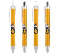 FJQWKLF Penna a sfera retrattile US Dinosaur, punta fine da 0,5 mm, corpo tondo flessibile per una scrittura confortevole, 4 pezzi