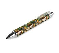 FJQWKLF Penna a sfera Tropical Monkey da 0,5 mm, personalizzata, retrattile, nera, con punta fine, per quaderni, scrittura, ufficio, 1 pezzo
