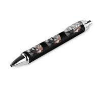 FJQWKLF Pit Bull Dog con corona di testa Penna a sfera carina per donne e uomini Penna a sfera retrattile da 0,5 mm per lavoro 1 pz