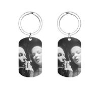 FJQWKLF Portachiavi con ciondolo a forma di suora per fumatori, per uomo e donna, in metallo bifacciale, adatto per portafoglio, auto, chiavi e accessori.