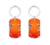 FJQWKLF Portachiavi in metallo con giraffa che indossa occhiali da sole, portachiavi colorato e resistente, antigraffio, elegante e casual, in acciaio inox, per chiavi, borse e portafogli.