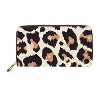 FJQWKLF Portafoglio lungo per donna, donna, ragazza, cerniera intorno alla borsa per viaggi all'aperto, shopping, modelli leopardati