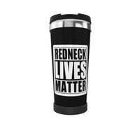 FJQWKLF Redneck Lives Matter Tazza da viaggio per caffè Bicchiere da viaggio in paglia in acciaio inossidabile Isolato sotto vuoto Mantieni il freddo