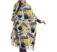 FJQWKLF Sciarpa avvolgente in pashmina da donna, Rosie The Riveter Sciarpa da donna Scialle invernale Sciarpe da testa