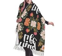FJQWKLF Sciarpa scialle leggera e calda in morbido cashmere sintetico con stampa di fiori Thug Life